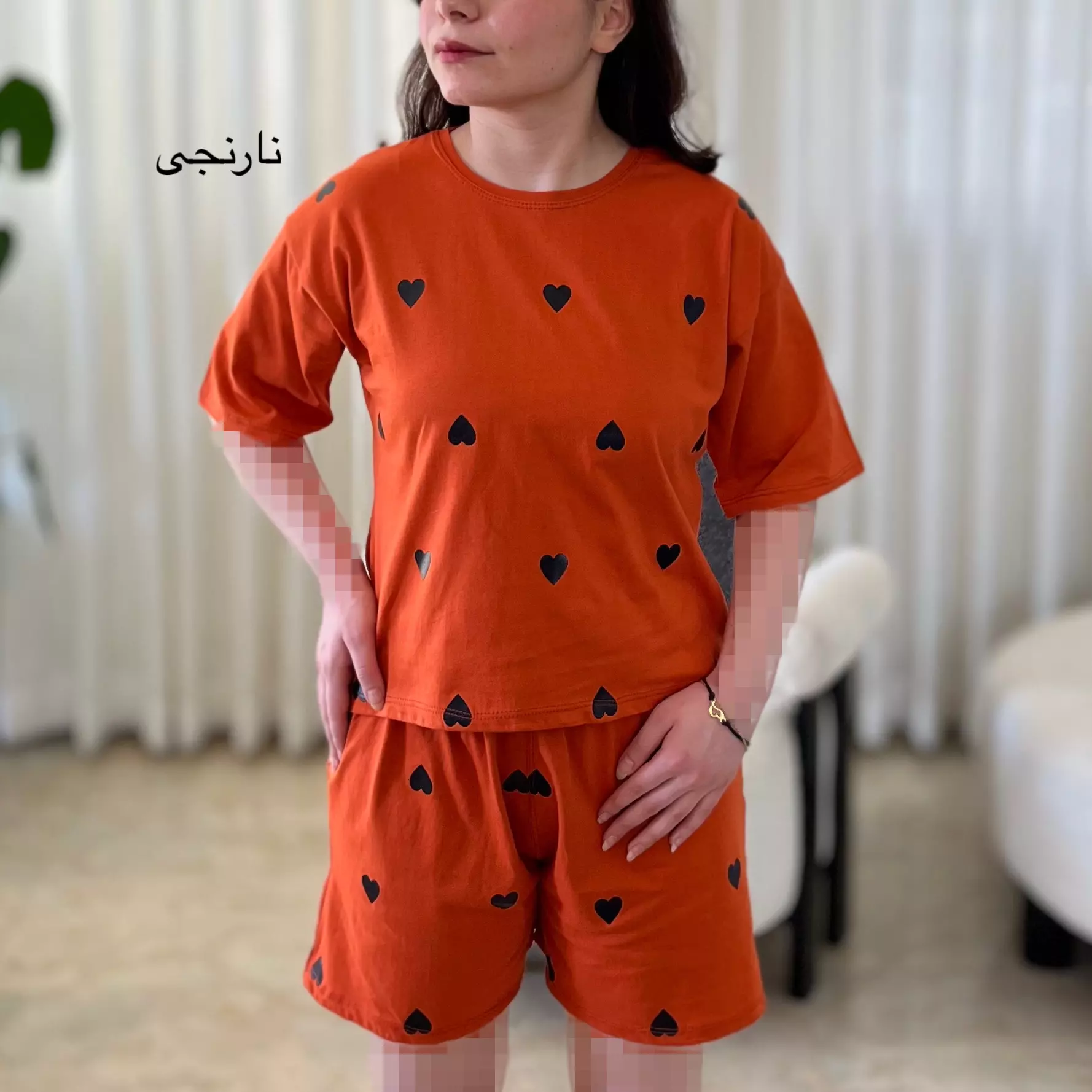 ست کراپ شورتک قلب 008158082